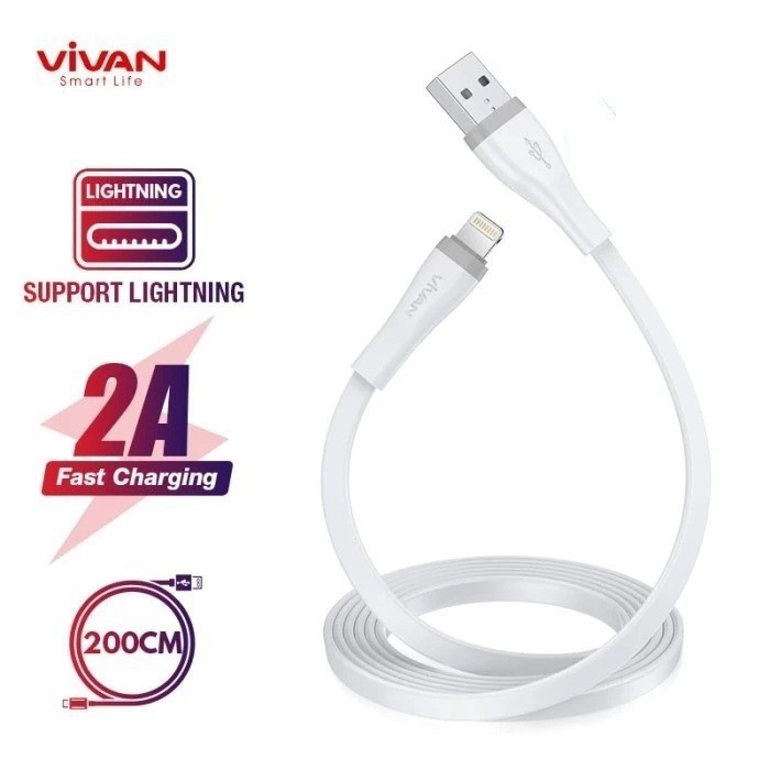 KABEL IPHONE 2M / KABEL LIGHTNING 200CM VIVAN SL200S