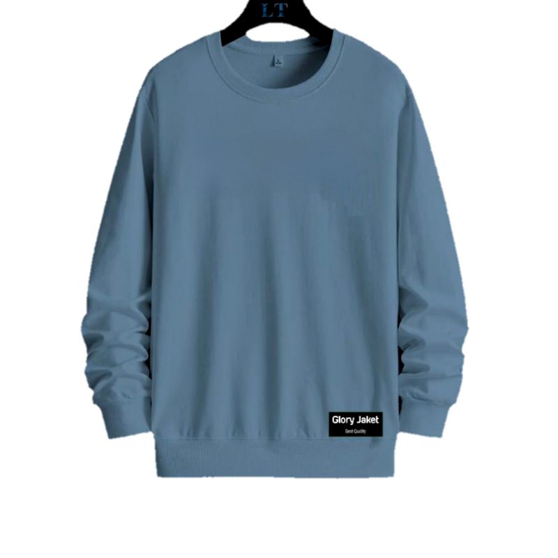 COD Sweater Crewneck Pria wanita Polos Over Size Korean Style Distro Unisex Original