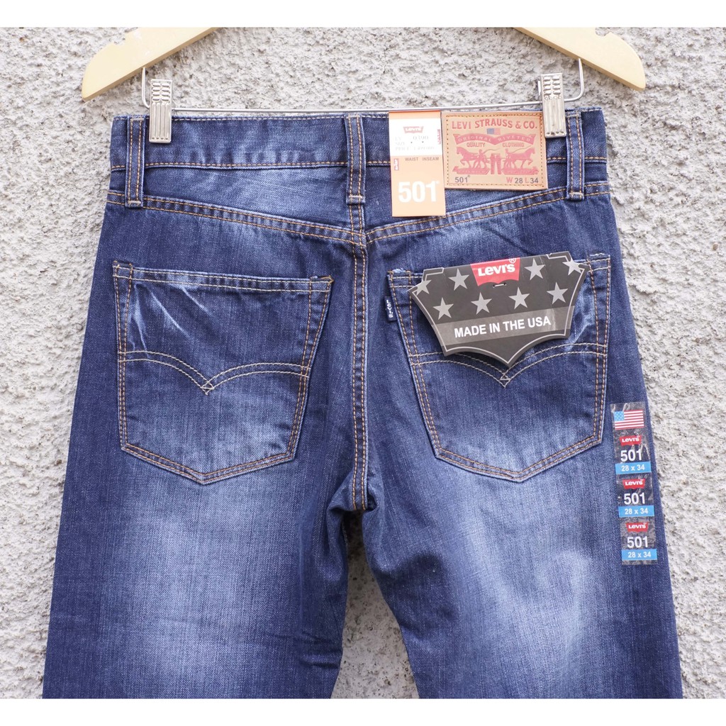 Levi's 501 Made in USA | Jeans Pria | Blue Wash | GRUSA-03