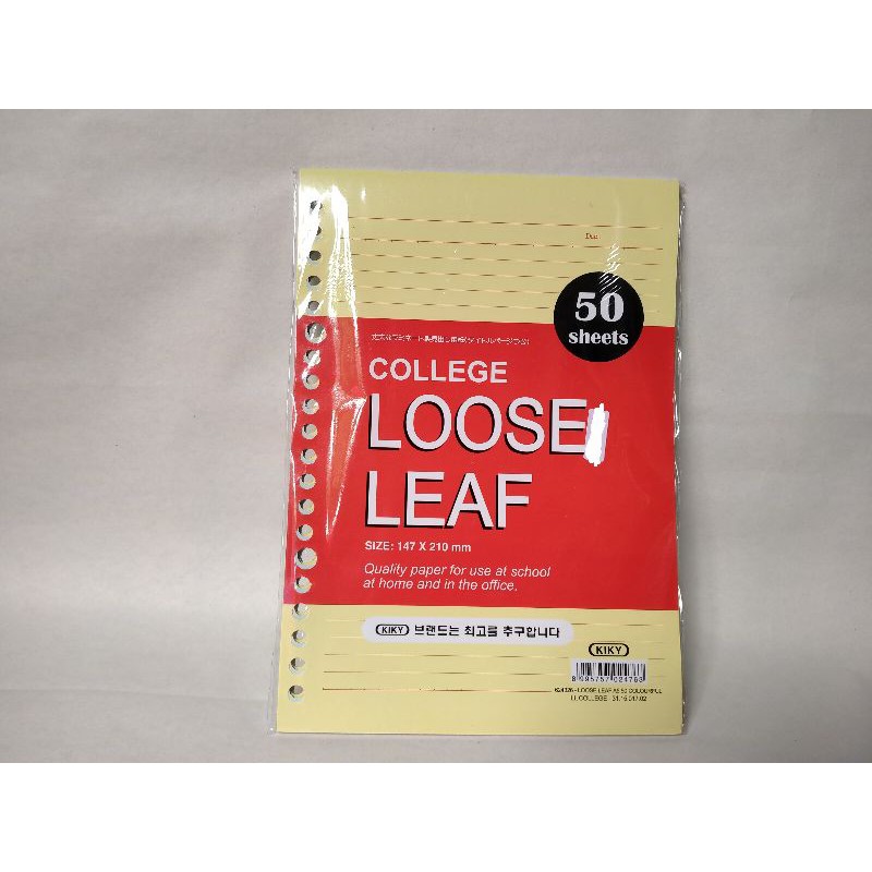 

ISI BINDER LOOSE LEAF KIKY dan Big Boss 50 Sheets (tanpa garis)