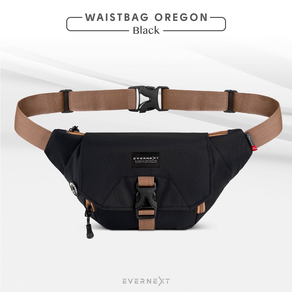 Promo tas slempang selempang pria murah original terbaru kualitas import waistbag tas pinggang cowok distro waisbag pria Oregon series