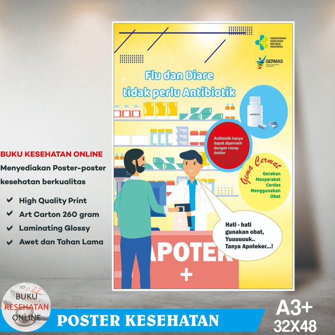 

Poster Kesehatan JANGAN ANTIBIOTIK - LAMINATING GLOSSY BERKUALITAS