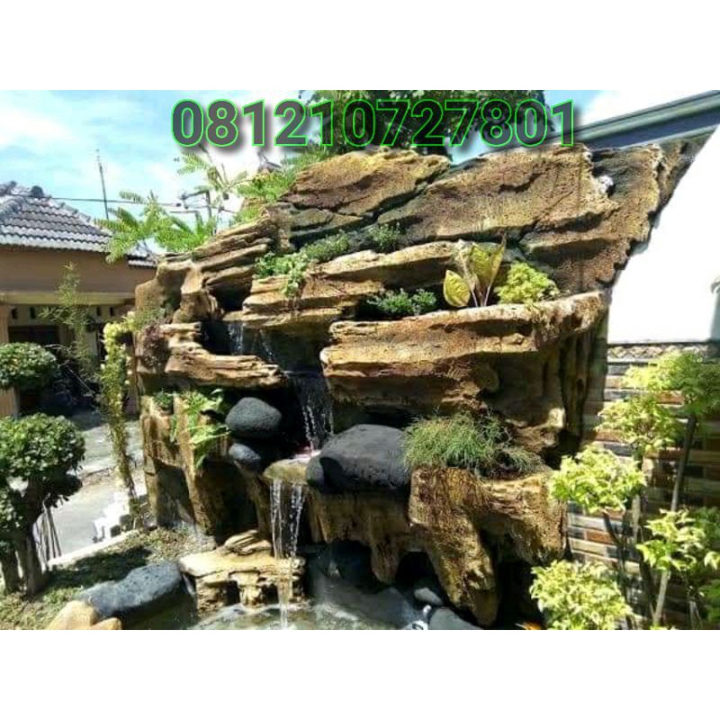 jasa pembuatan kolam minimalis batu alam - kolam koi - kolam relief tebing
