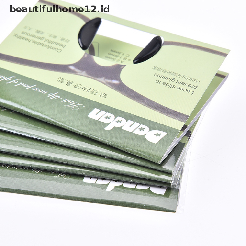 【beautifulhome12.id】 5 pairs 1.8mm anti-slip silicone nose pads eyeglass sunglass glasses spectacles .