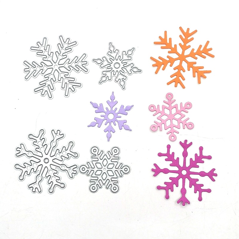 Cetakan Stensil Cutting Dies Motif Snowflake Natal Bahan Metal Untuk Scrapbook / Craft DIY / Dekor