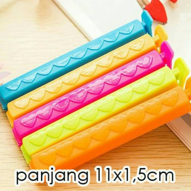 Jepit Snack Klip Seal Segel Warna Warni - Penjepit Kantong Plastik Makanan Food Sealer Plastic Clip