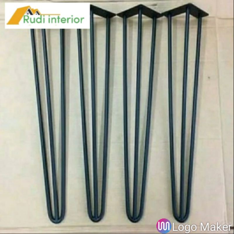 kaki besi hairpin untuk meja (tinggi 70 cm)