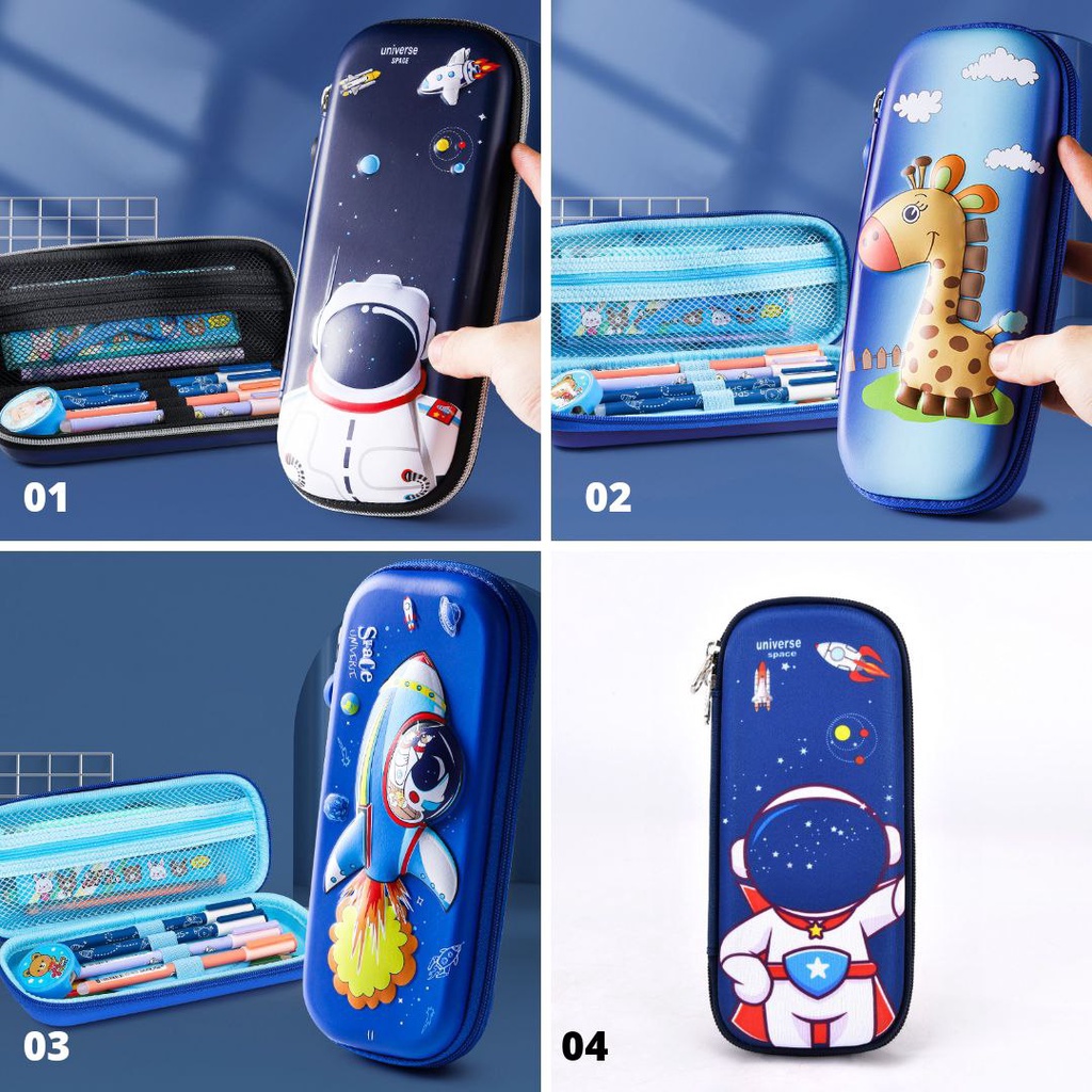 MTOYS - TEMPAT PENSIL ANAK TIMBUL 6 DIMENSI KARAKTER UNIK 2D AESTHETIC ASTRONOT COWOK BISA UNTUK SEKOLAH - M0188