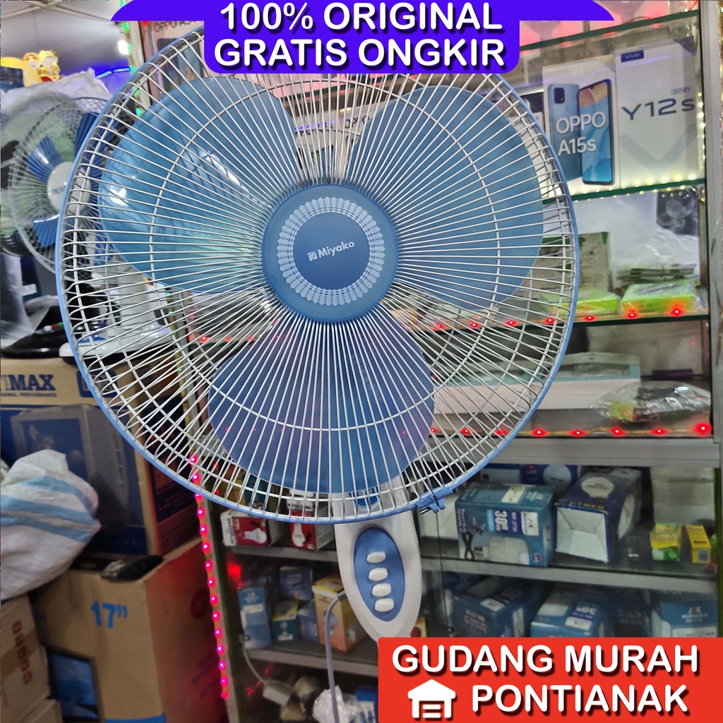 Kipas Angin berdiri Miyako 16inch KAS 1618 B kaki besi 1618B 16&quot; PL stand fan