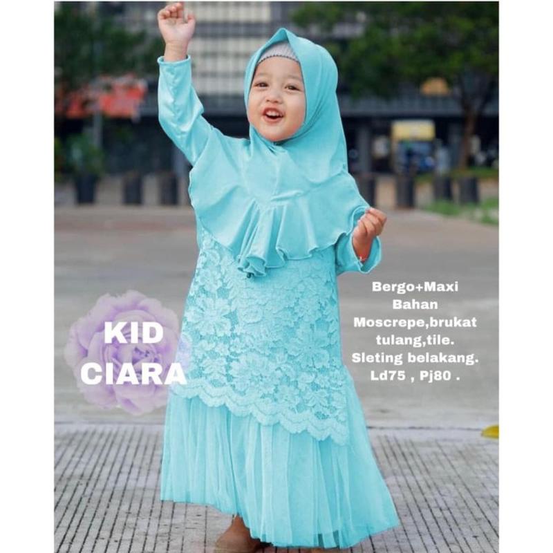 Gafia Maxy Kids Gamis Anak Jeans Levis Usia 6-8 Tahun Remaja Tanggung Bahan Denim Adem Kid Ciara Tos