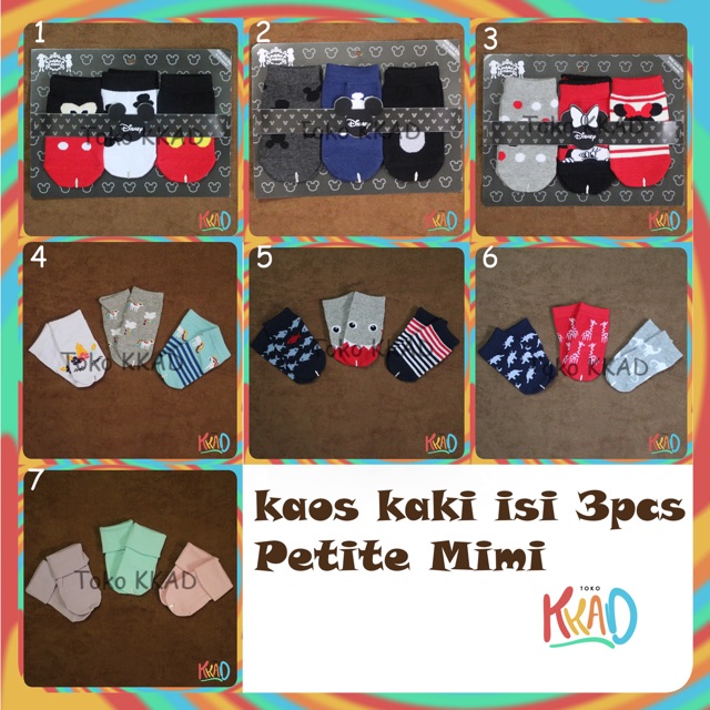  Kaos kaki bayi petite mimi  3pcs Shopee Indonesia