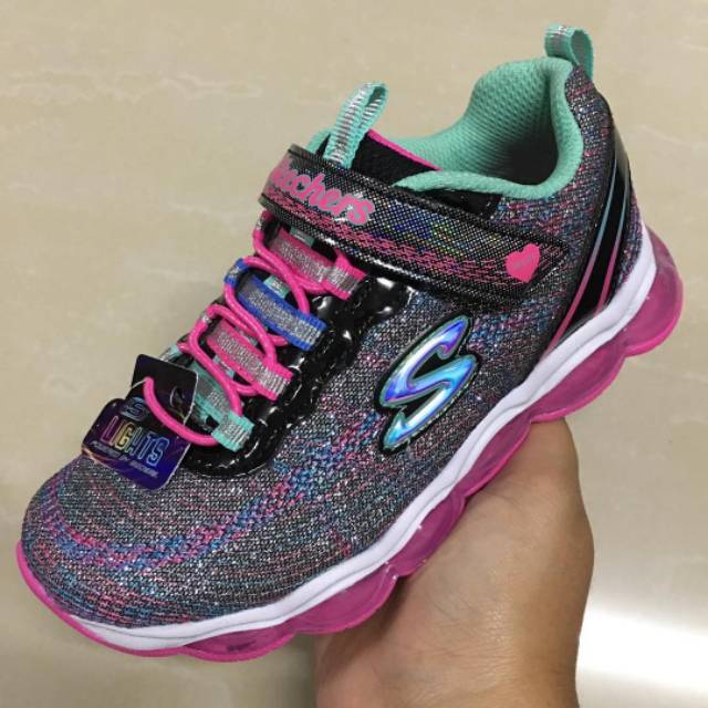Sepatu anak Skechers s lights size 27 original