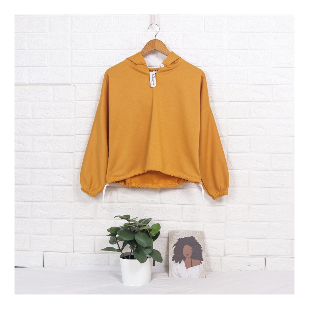 Sweater crop WINDU / atasan wanita / crop oversize / hoodie crop - korean style