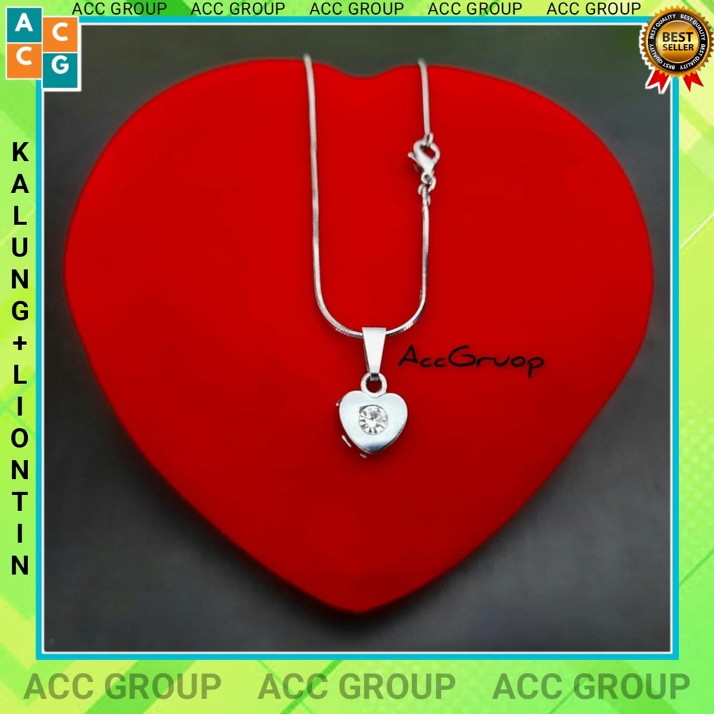 WANITA kalung liontin fashion wanita 100% real pick anti karat awet dan tahan lama