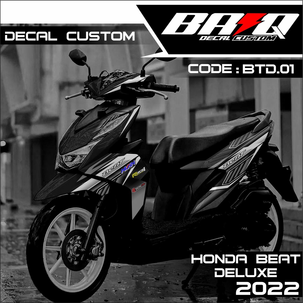 DECAL HONDA BEAT DELUXE 2022 - DECAL BEAT DELUXE 2022 VARIASI GARIS KODE BTD.01