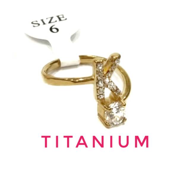 Cincin titanium huruf inisiaL | cincin abjad