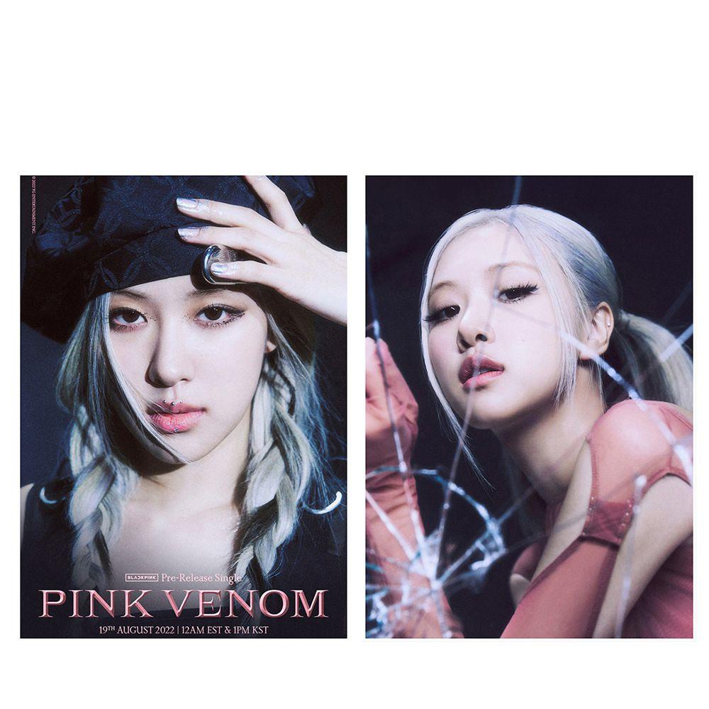 Mxbeauty Poster VENOM PINK High Quality Fans Collection BORN PINK Girl Group Fans Hadiah Dekorasi Rumah Album Baru Stiker Dinding Lukisan Bergambar Stiker Perekat Diri