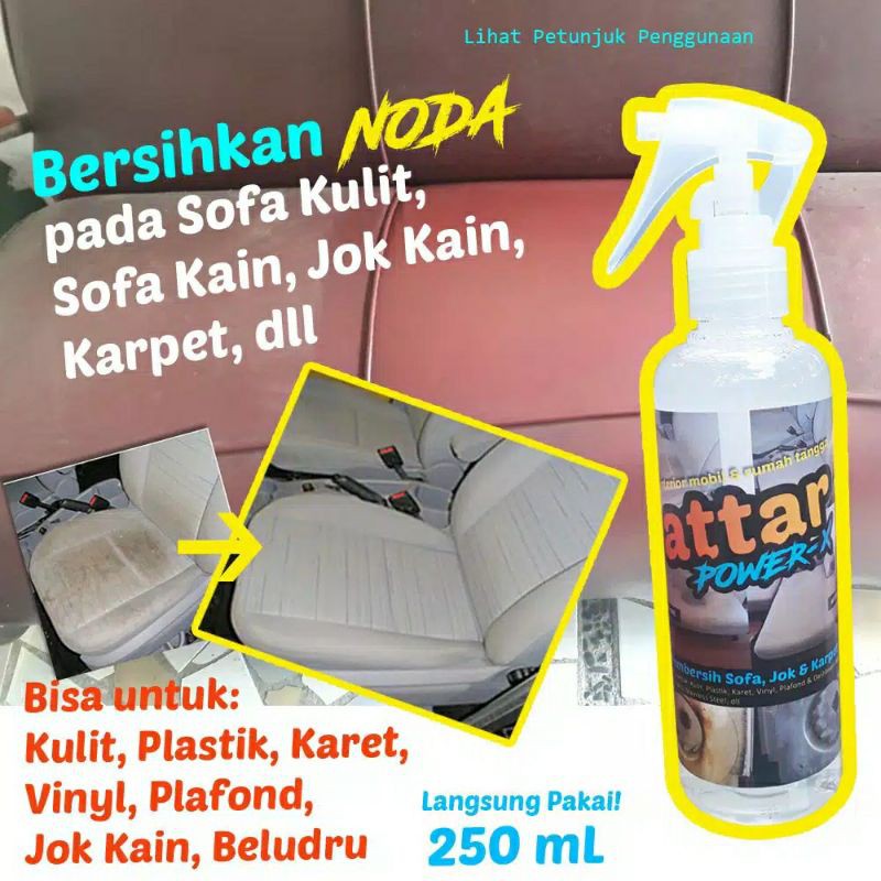 ATTAR Power-X Pembersih SOFA Kain,  Kulit Sintetis, Jok Mobil, Karpet - Cairan Pembersih Serbaguna
