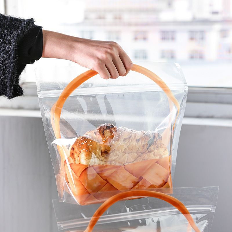 plastik bungkus roti tawar / toast box packaging Bag with Zip Lock isi 5pcs / loaf pan plastic bag