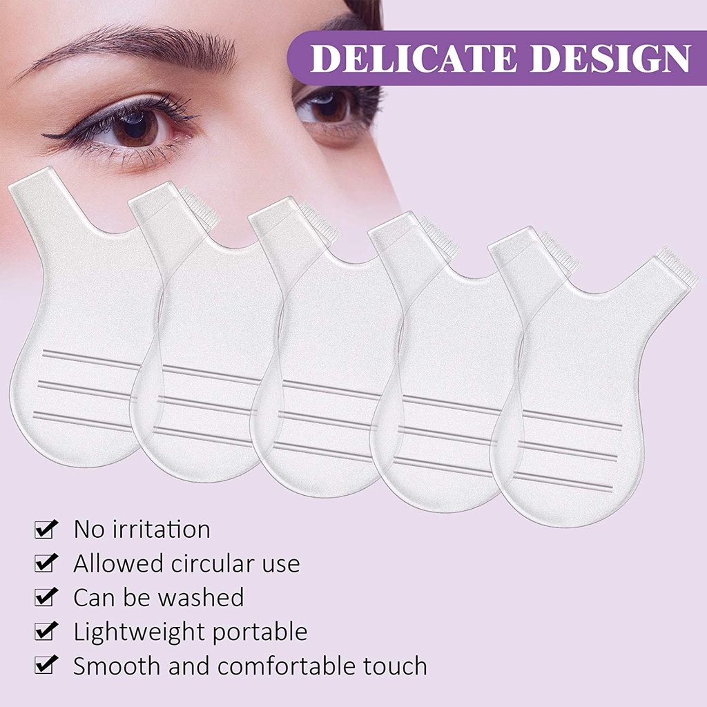 [10Pcs Eyelash Transparent Silicone Pad ][ Reusable Eyelash Lift Pads ][Lift Lifting Curler Eye Lash Extension Graft Brush Tool ]