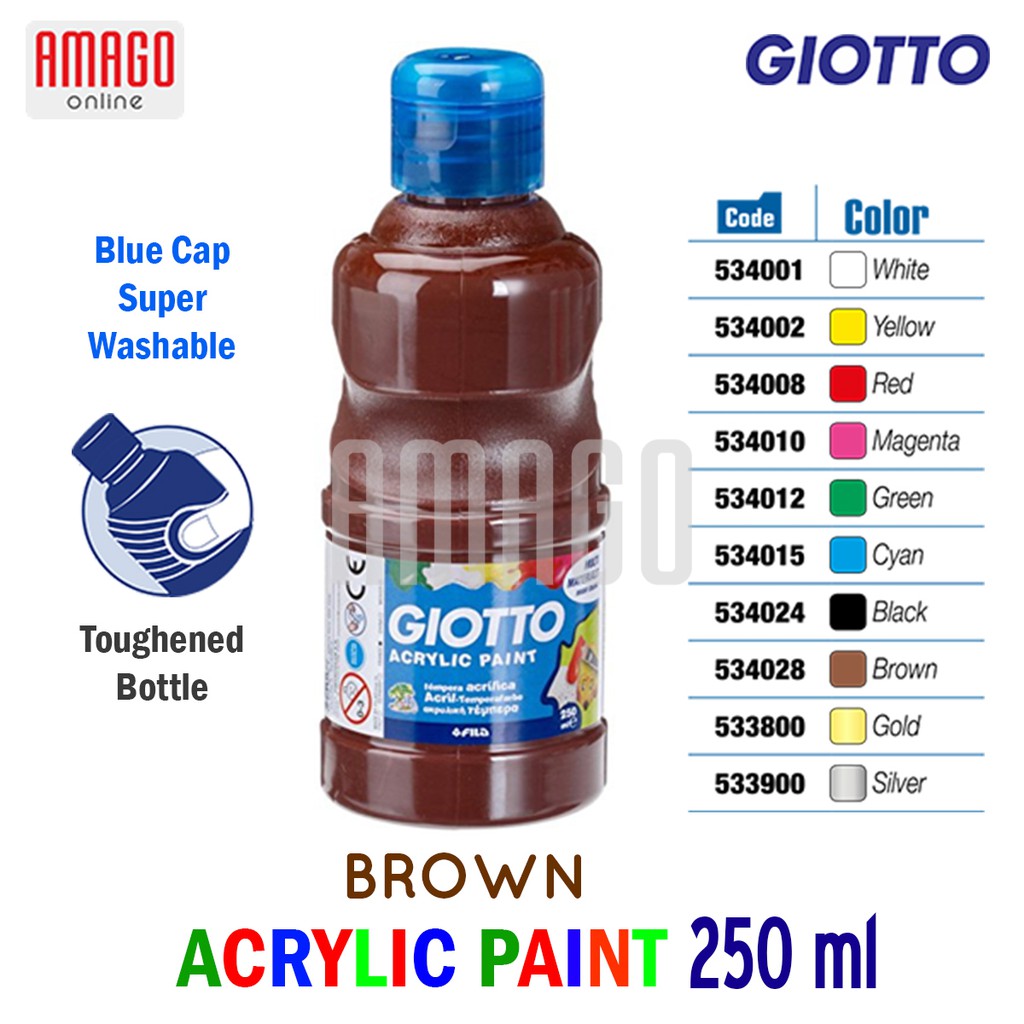 

GIOTTO Acrylic Paint Cat Akrilik 250 ml - warna Brown - 534028