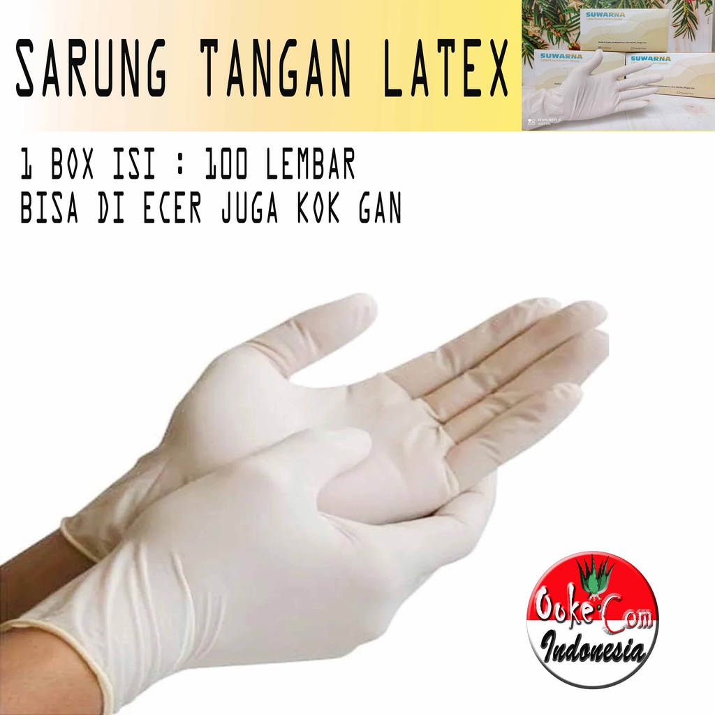 Sarung tangan karet latex satuan