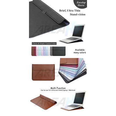 Sleeve Case Casing Cover Leather Laptop Macbook Notebook 13 14 Inch