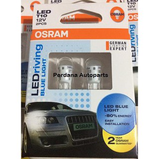  OSRAM  LED T10 W5W Blue Light x2pcs Lampu  Mobil  