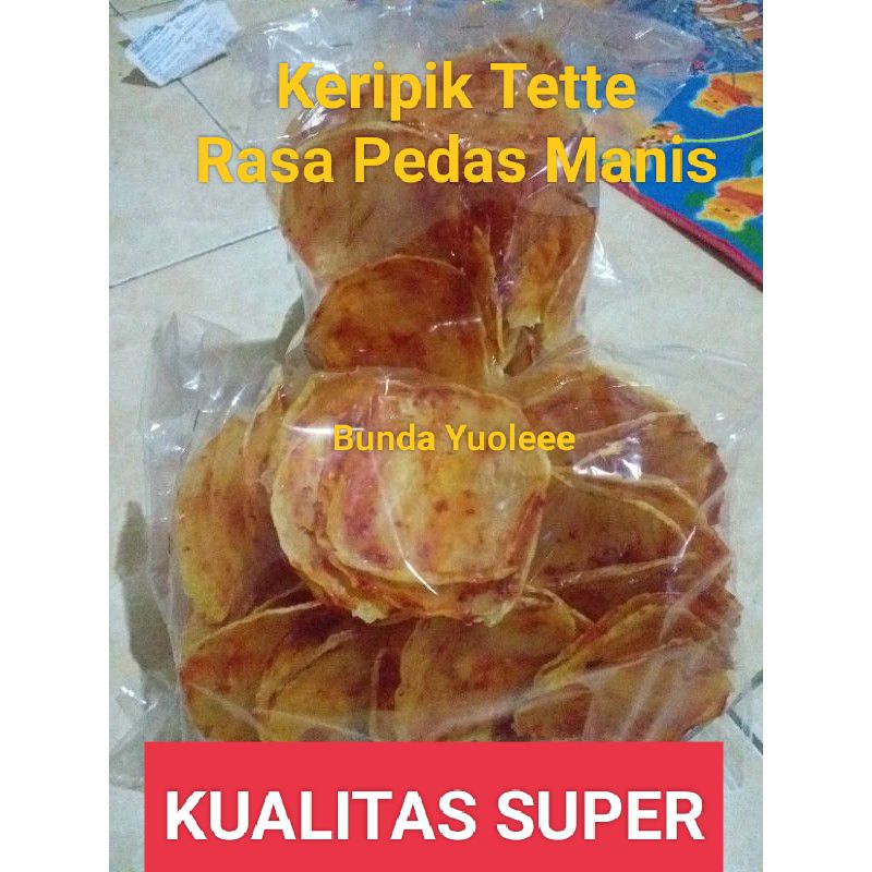 

(Rasa Pedas Manis) Keripik tette (singkong) / kepeng pamekasan rasa pedas manis