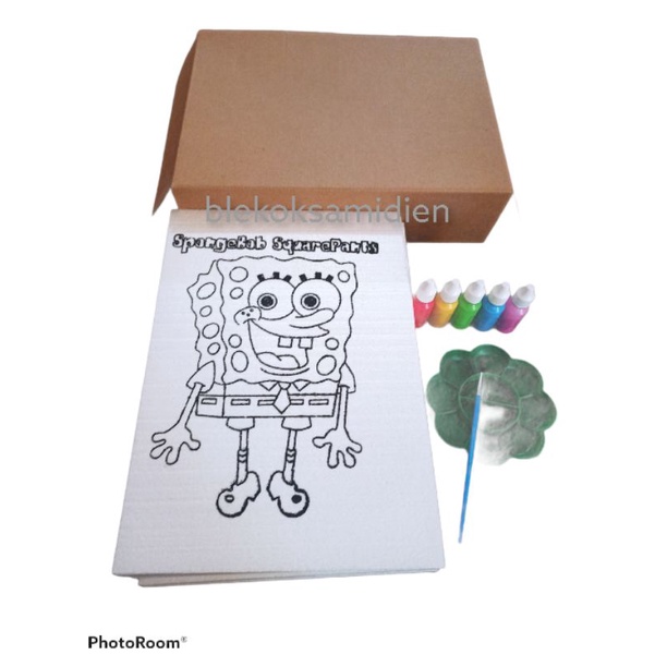 

paket mewarnai styrofoam gambar isi 6 karater