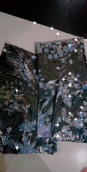 Couple Batik Keluarga Sania Ruffle Ori Ndoro Jowi Dnt Dnt Cibulan Biru