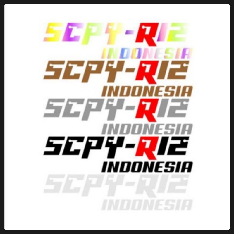 STICKER SCOOPY R12 SCPY R12 CUTTING