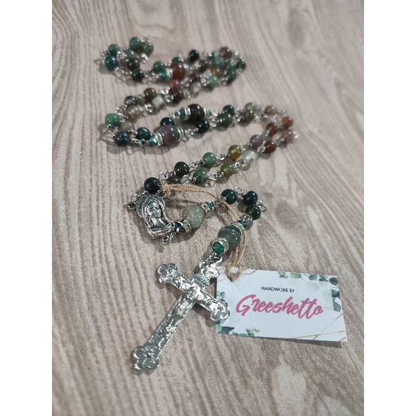 ROSARIO TASBIH BATU ALAM KRISTAL CEKO HANDWORK BY ORDER