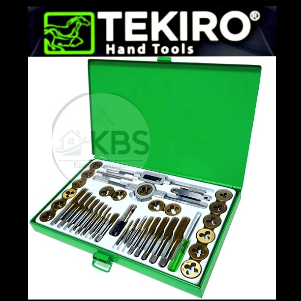 TEKIRO Hand Tap And Dies Set 40 Pcs - Tap & Snai - Alat Ulir dan Snai