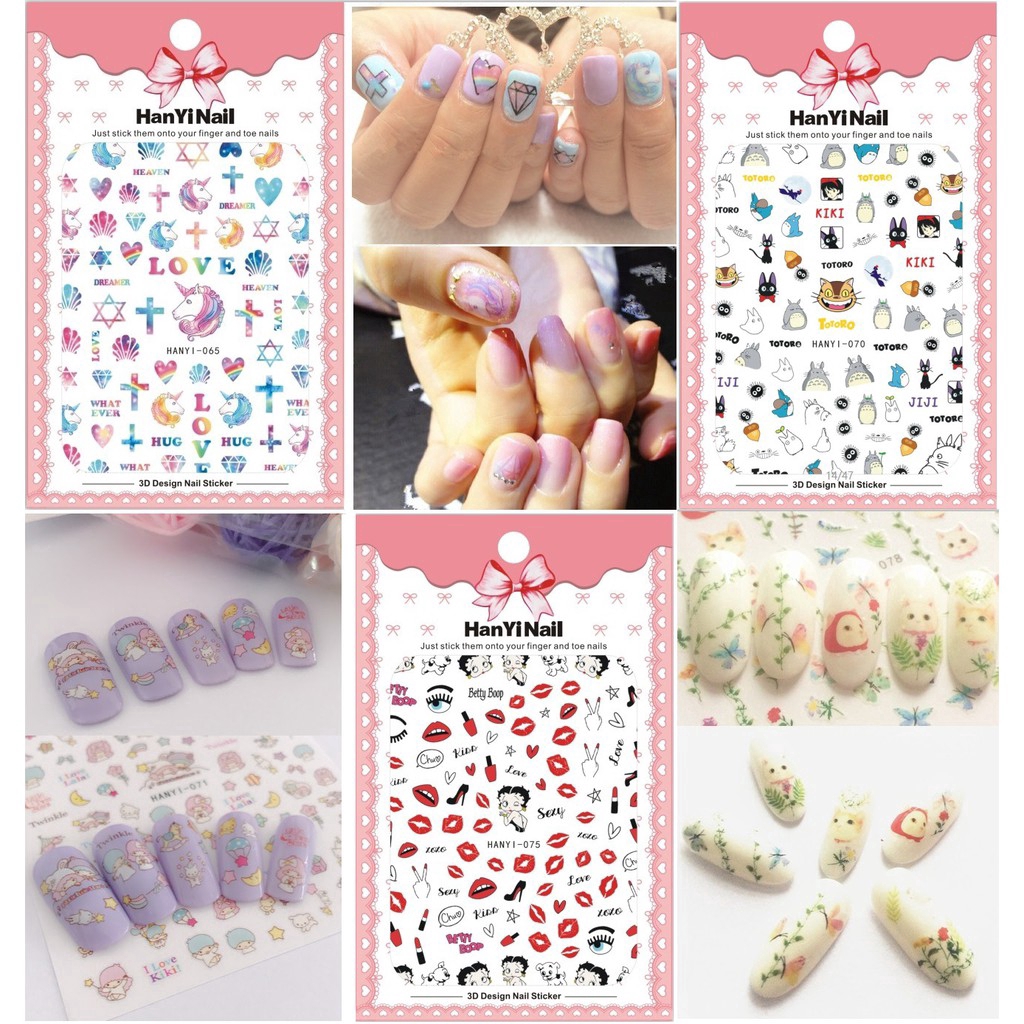 Stiker Kuku Full Cover Bahan Vinyl Gaya Korea Untuk Dekorasi Nail Art