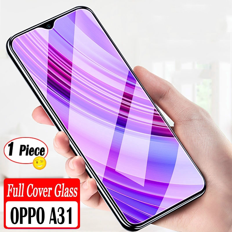 Pelindung Layar Tempered Glass Full Cover untuk oppo a31 2020 A8 A5 2020 oppo a91 cafwl