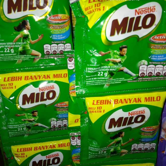 

MILO COKELAT 22gram 1 RENCENG ISI 10 + 1 SACHET