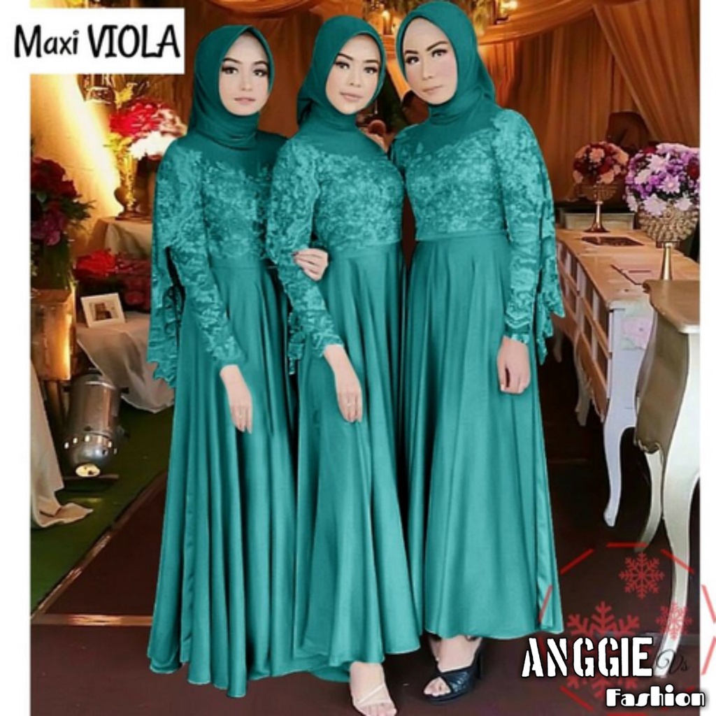 Busana Muslim Gamis Murah Gaun Pesta Muslimah Baju Pesta Wanita Kondangan Mewah Kekinian 2020 2021