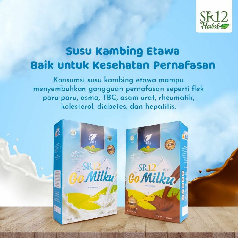

Susu Kambing Etawa Go Milku SR12 Rasa Original dan Cokelat 600gr
