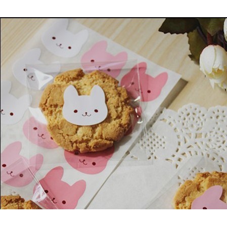 

sticker rabbit stiker tempelan post it kue cake packing box bungkus