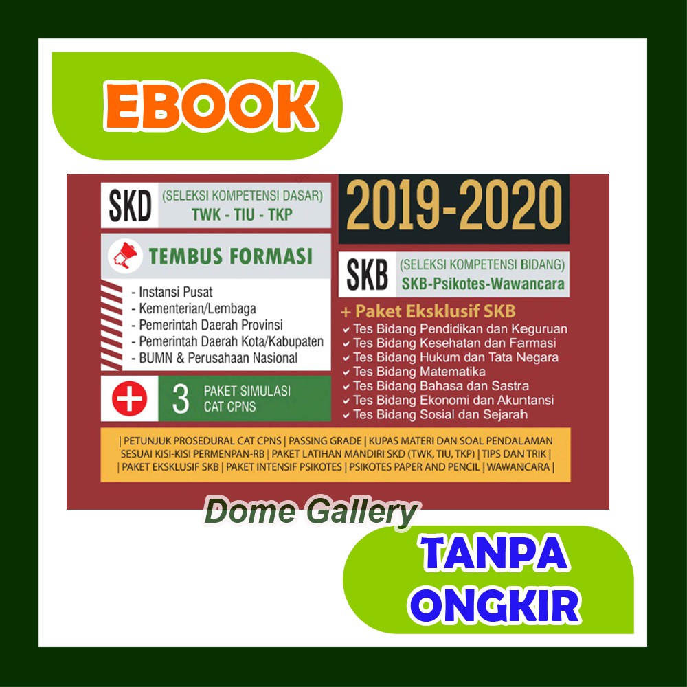 Ebook Tes Cpns 2019 2020 Buku Skd Skb Cpns E Book Tes Cpns Soal Hots Cpns Terlengkap Terbaru Shopee Indonesia