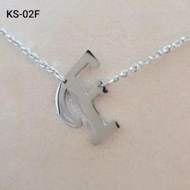 Kalung inisial huruf A-Z Titanium anti karat/kalung alfabet wanita/kalung wanita titanium