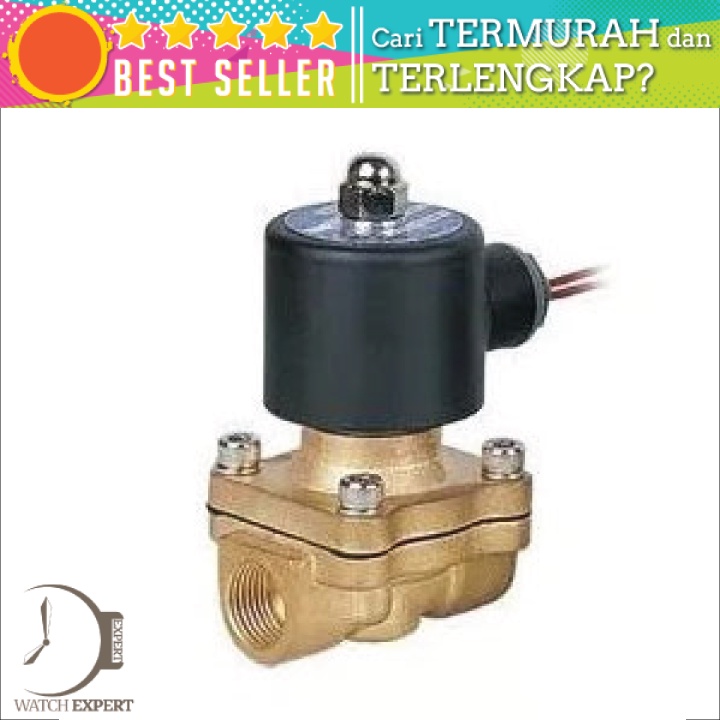 Bisa COD Electric Solenoid Water Valve 220V 2 Point 1/4 Inch - Geerte 2W-025-08