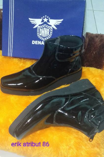 SEPATU PDH FLAT polwan/bhayangkari ASLI KULIT DENAWARI