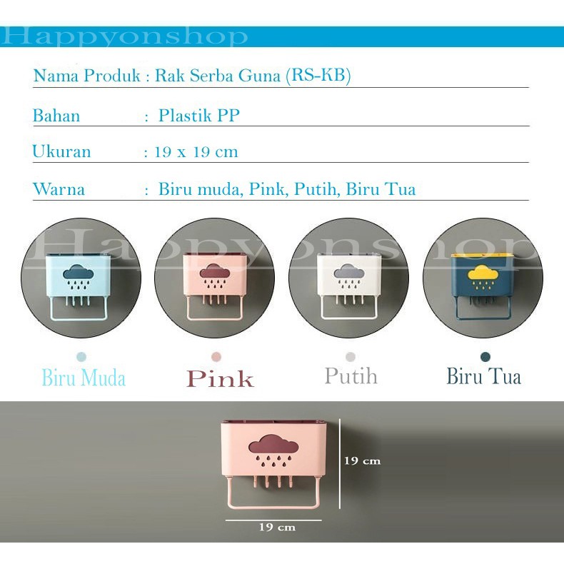 RAK PP Multifungsi Dapur / kamar mandi (RS-KB) TANPA BOR Happyonshop