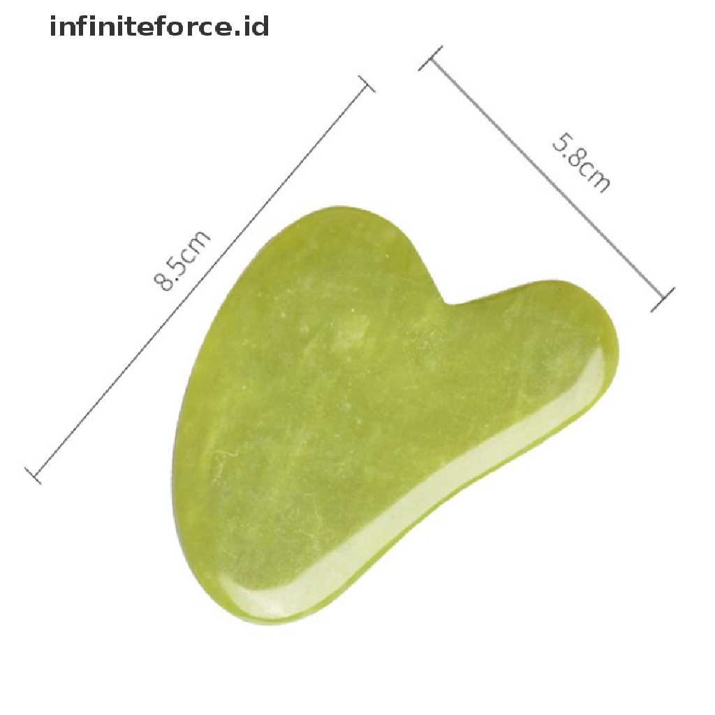 Infiniteforce.id 1PC Alat Pijat Gua Sha Giok Alami Untuk Perawatan Wajah / Tubuh