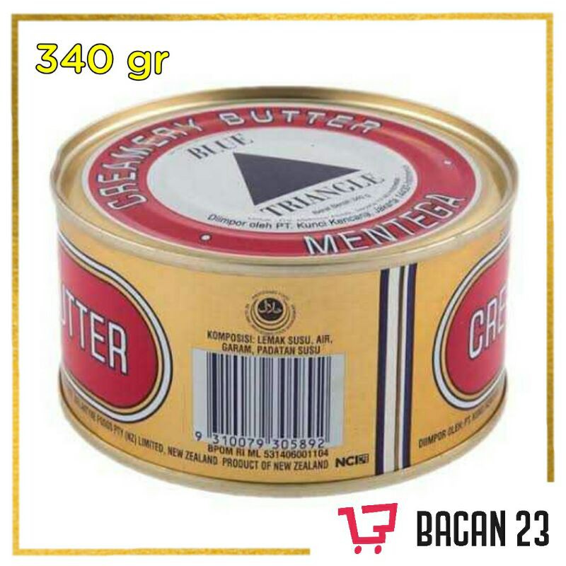 Mentega Segitiga Triangle Creamery Butter (340gr) / Margarin Kaleng / Bacan 23 - Bacan23