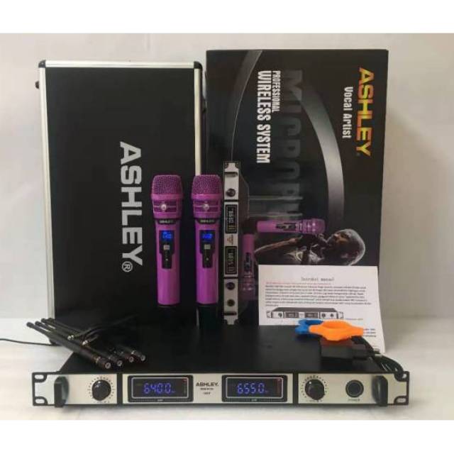 Mic wireless ashley vocal artist digital UHF. 4antena