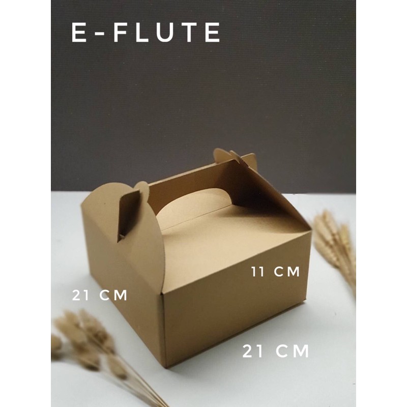 Gable Box / Box Jinjing / Dus take Away / Carry Pack E-Flute 21x21x11 CM