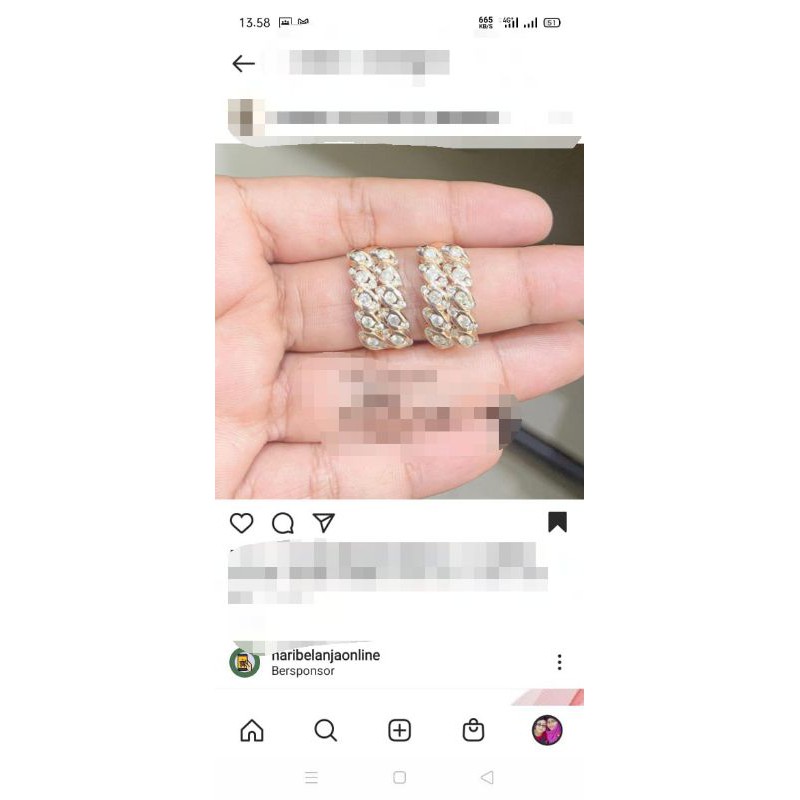 Cincin padi berlian medan asli kksdd12